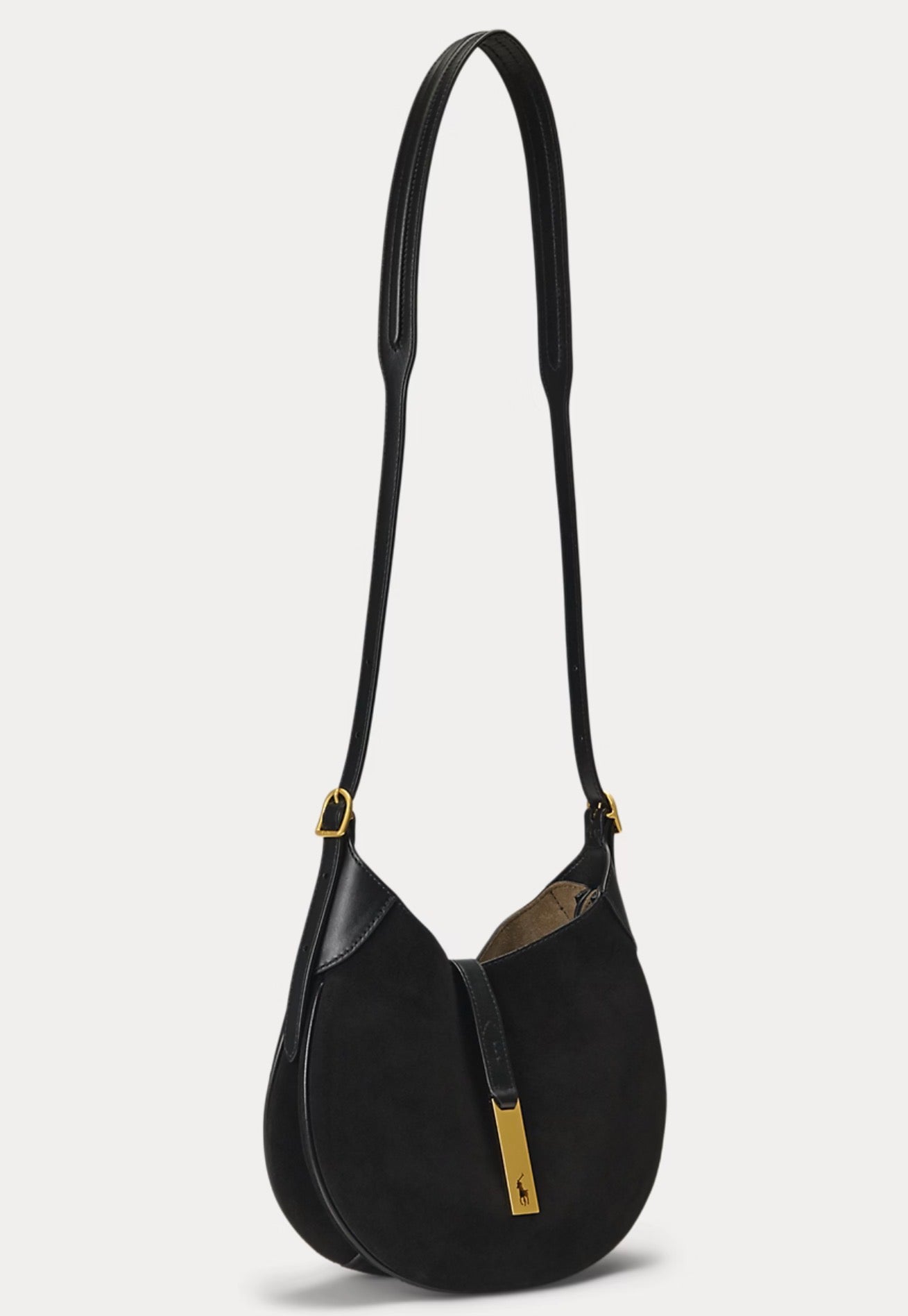 POLO ID SUEDE-LEATHER SMALL SHOULDER BAG