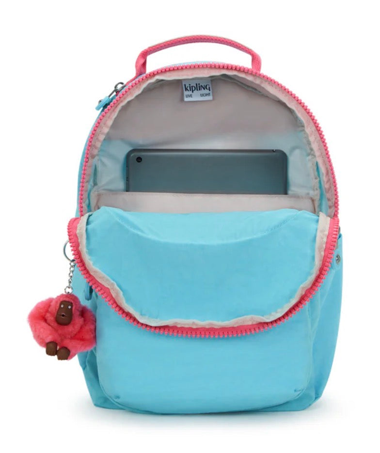 Kipling Seoul XL Laptop Backpack Blue Sea Combo