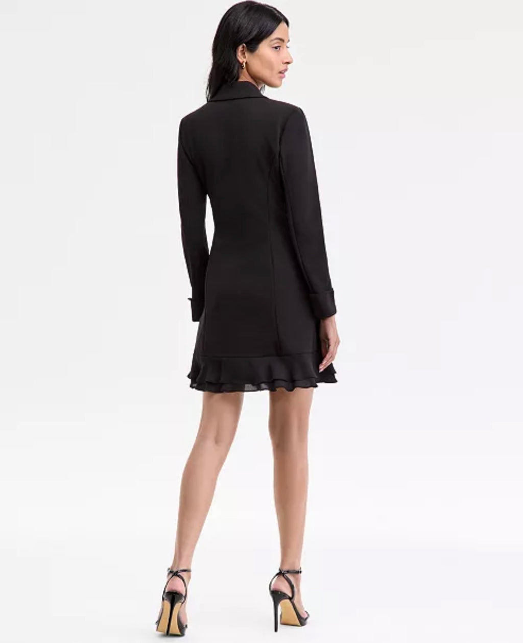 KARL LAGERFELD PARIS Women's Chiffon-Hem Blazer Dress