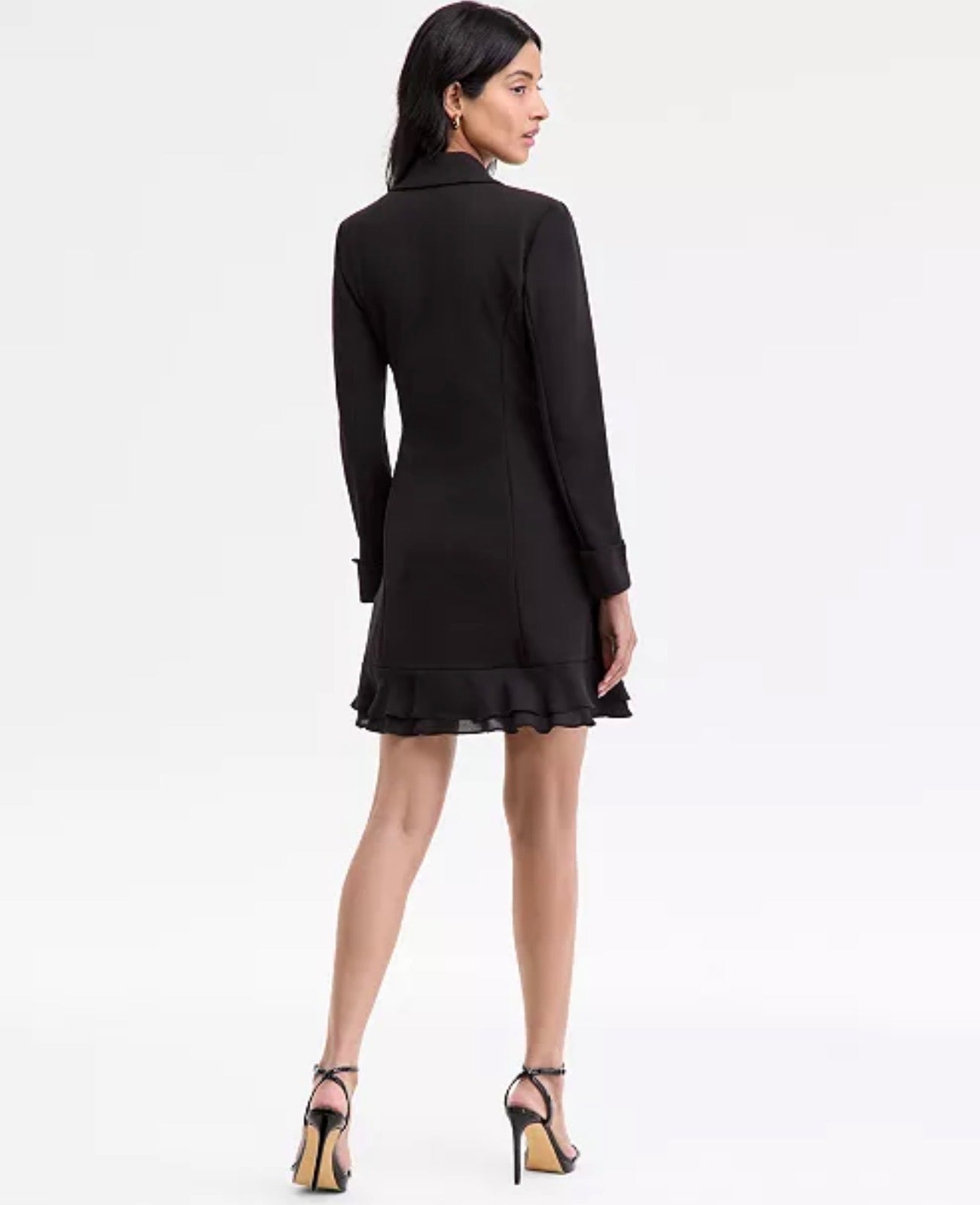 KARL LAGERFELD PARIS Women's Chiffon-Hem Blazer Dress