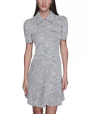 KARL LAGERFELD PARIS Tweed Knit A Line Dress
