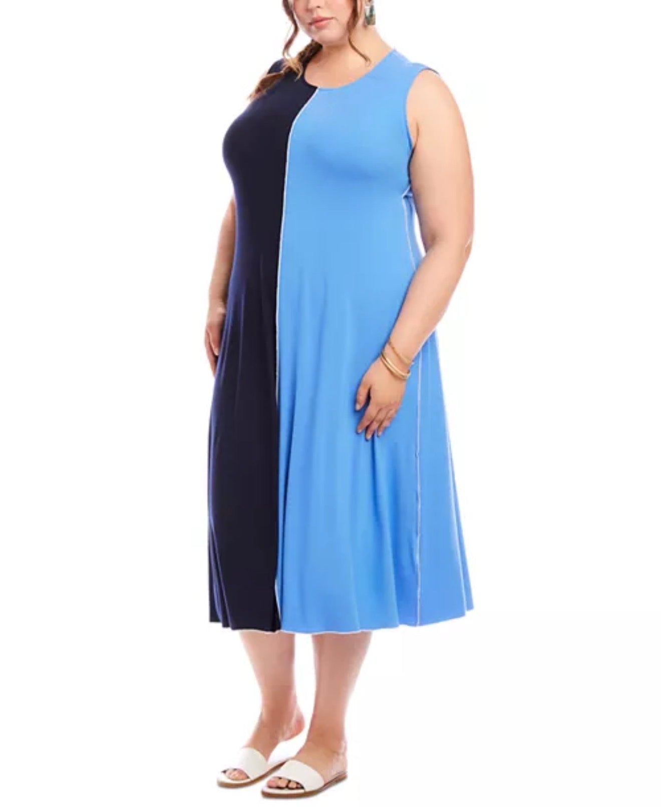 Karen Kane  Color Blocked Midi Dress