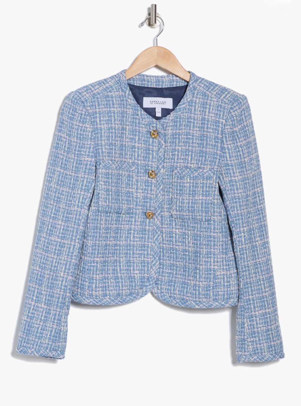 Derek Lam 10 Crosby Emilia Dome Button Tweed Jacket