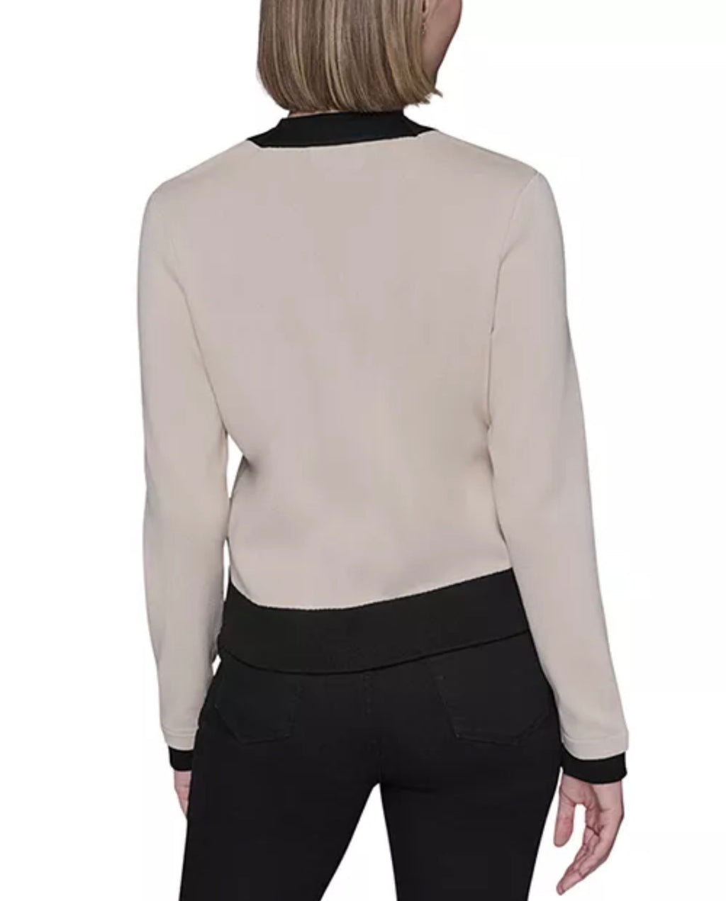 KARL LAGERFELD PARIS Contrast Trim Cardigan