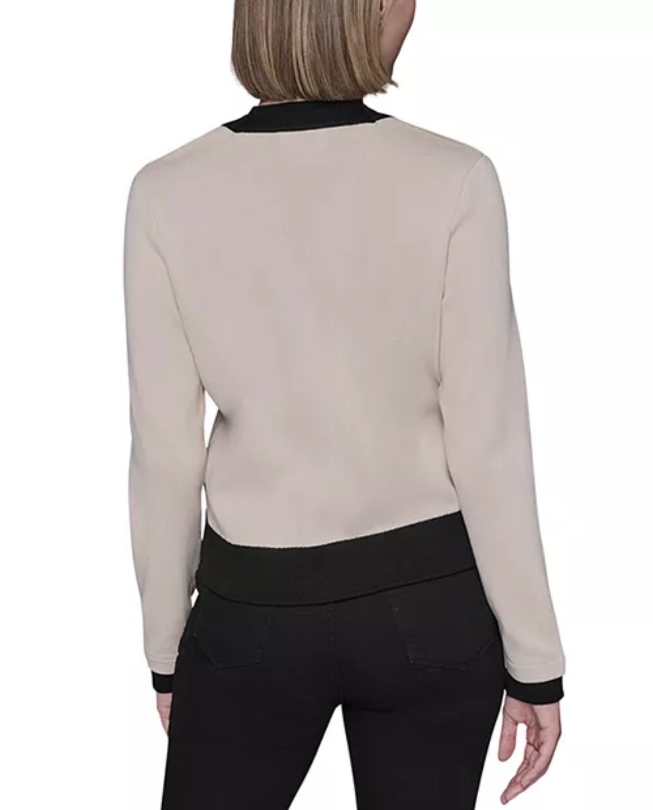 KARL LAGERFELD PARIS Contrast Trim Cardigan