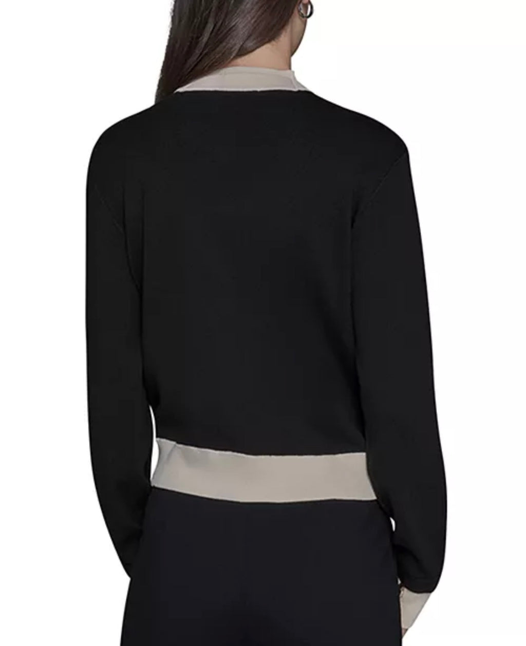 KARL LAGERFELD PARIS Contrast Trim Cardigan