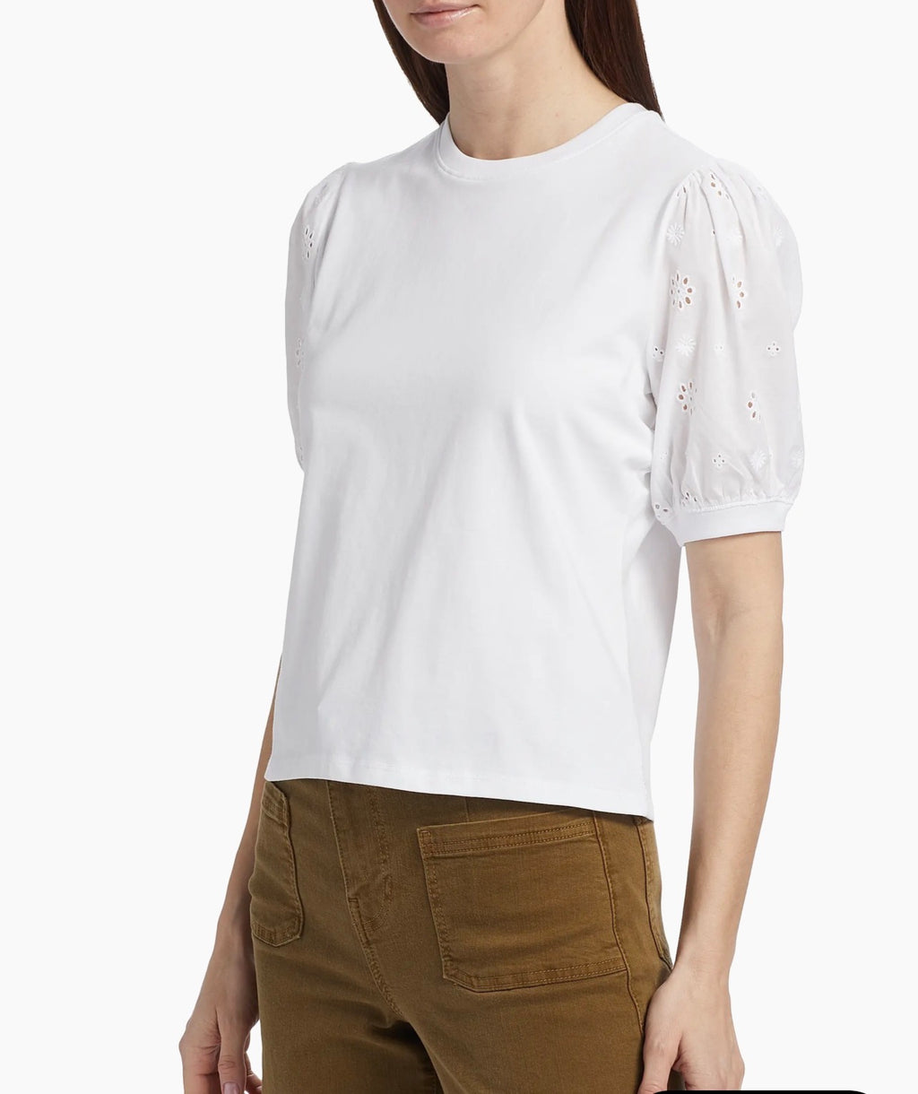 FRAME The Lace-Sleeve T-Shirt