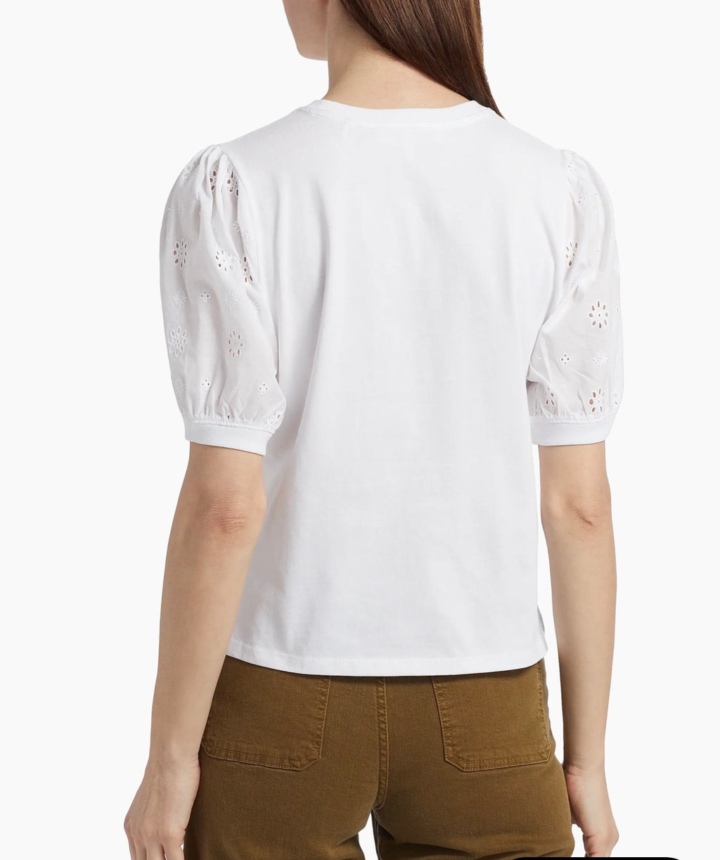 FRAME The Lace-Sleeve T-Shirt