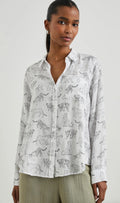 Rails Charli Shirt Ivory Jungle Cats