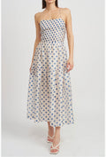 En Saison Frances Polka Dot Strappy Back Dress