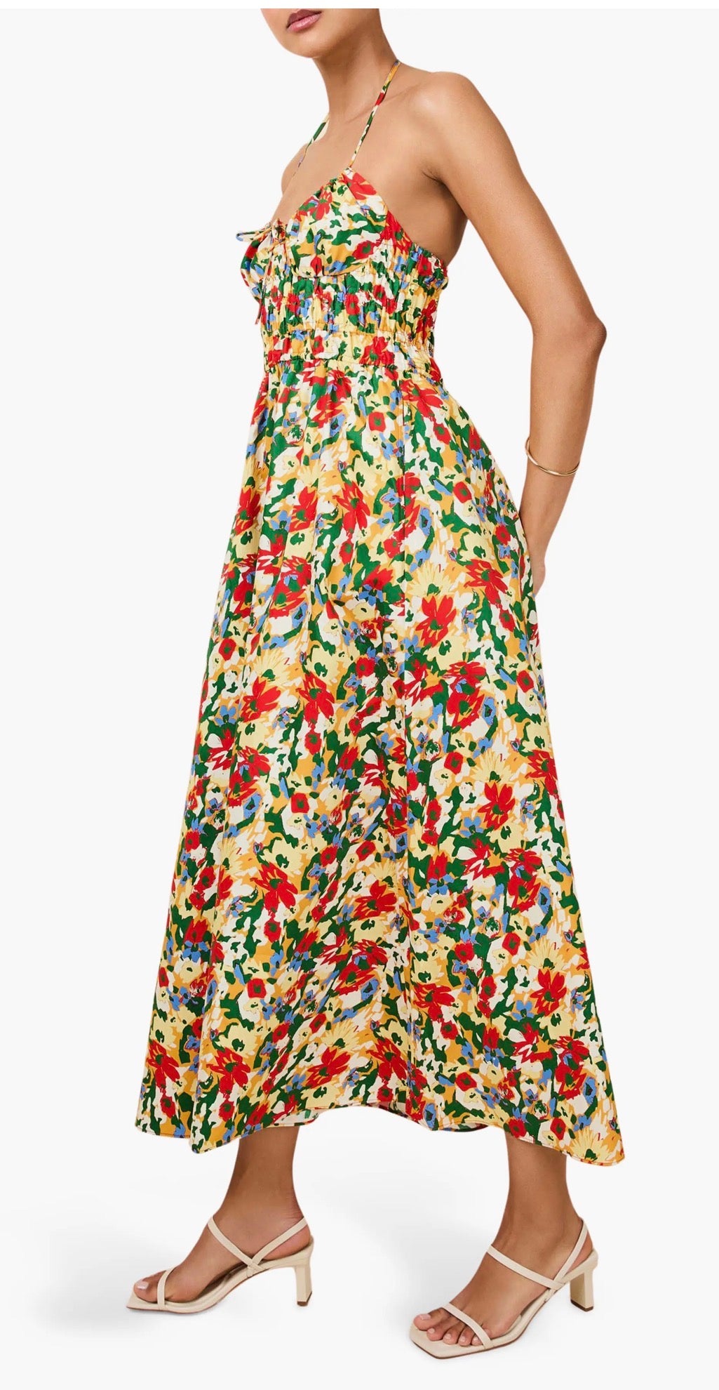 Solid & Striped The Lolita Floral Print Halter Maxi Dress