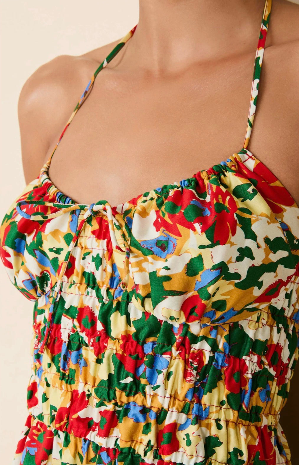 Solid & Striped The Lolita Floral Print Halter Maxi Dress