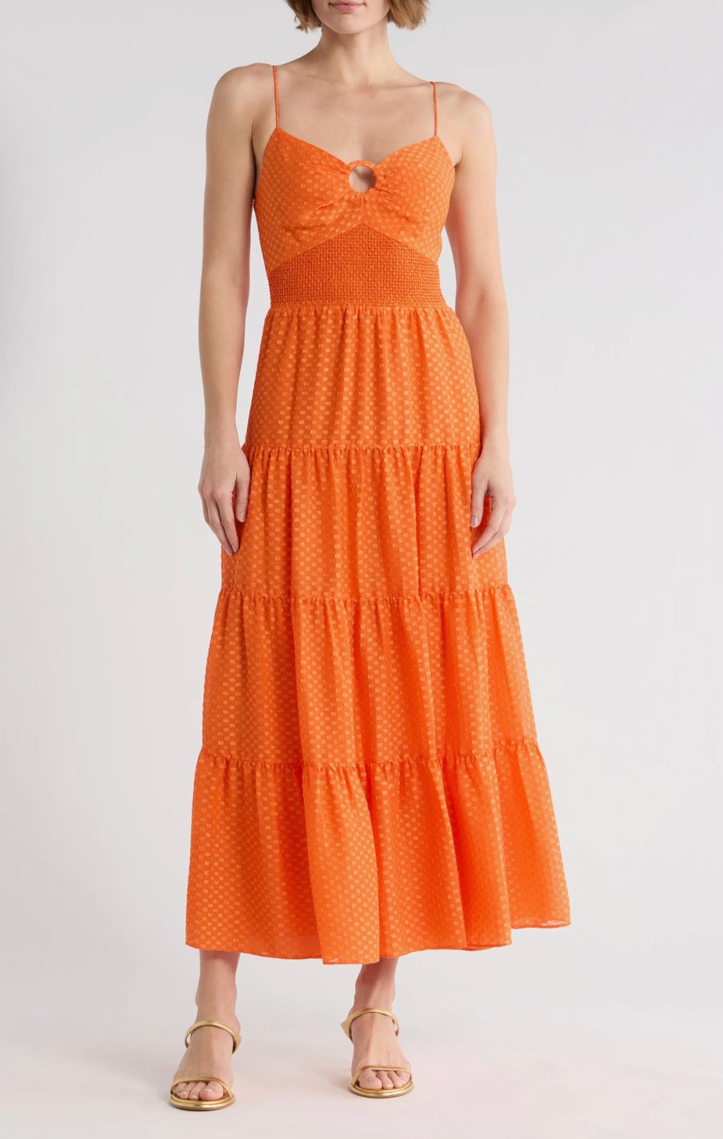 Alice + Olivia Clea Tiered Midi Sundress
