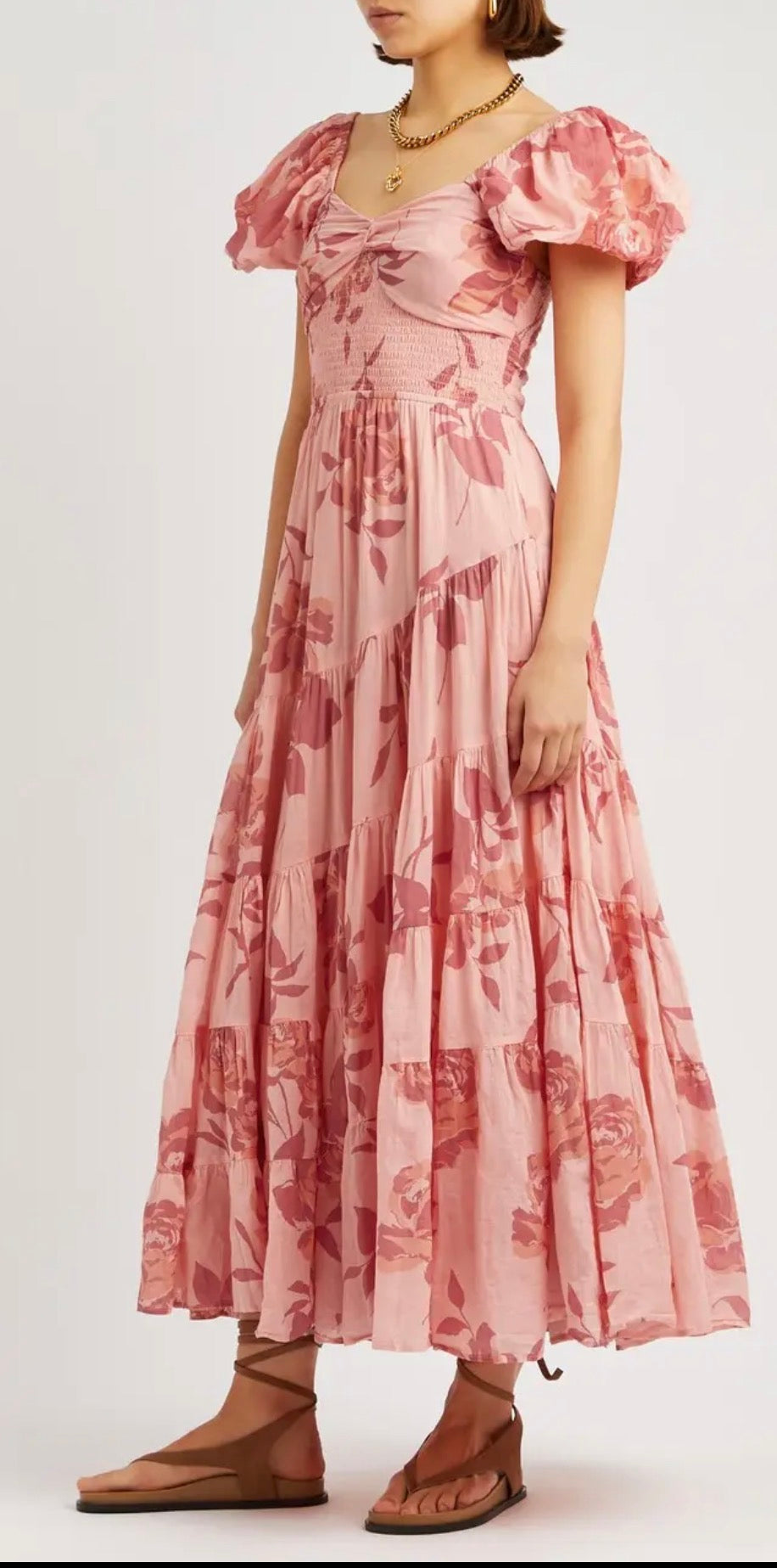 FREE PEOPLE Sundrenched Printed Maxi Dress