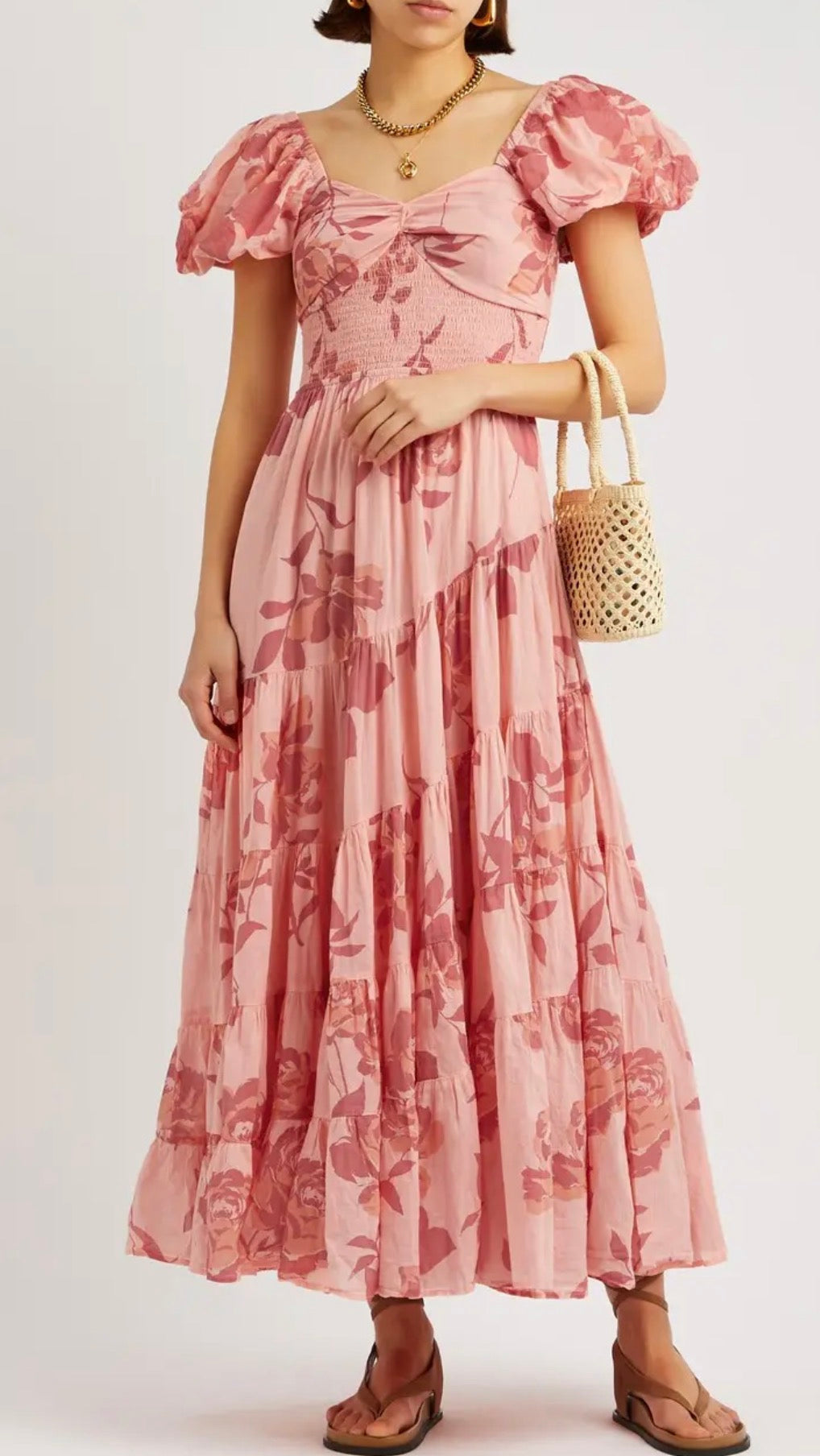 FREE PEOPLE Sundrenched Printed Maxi Dress