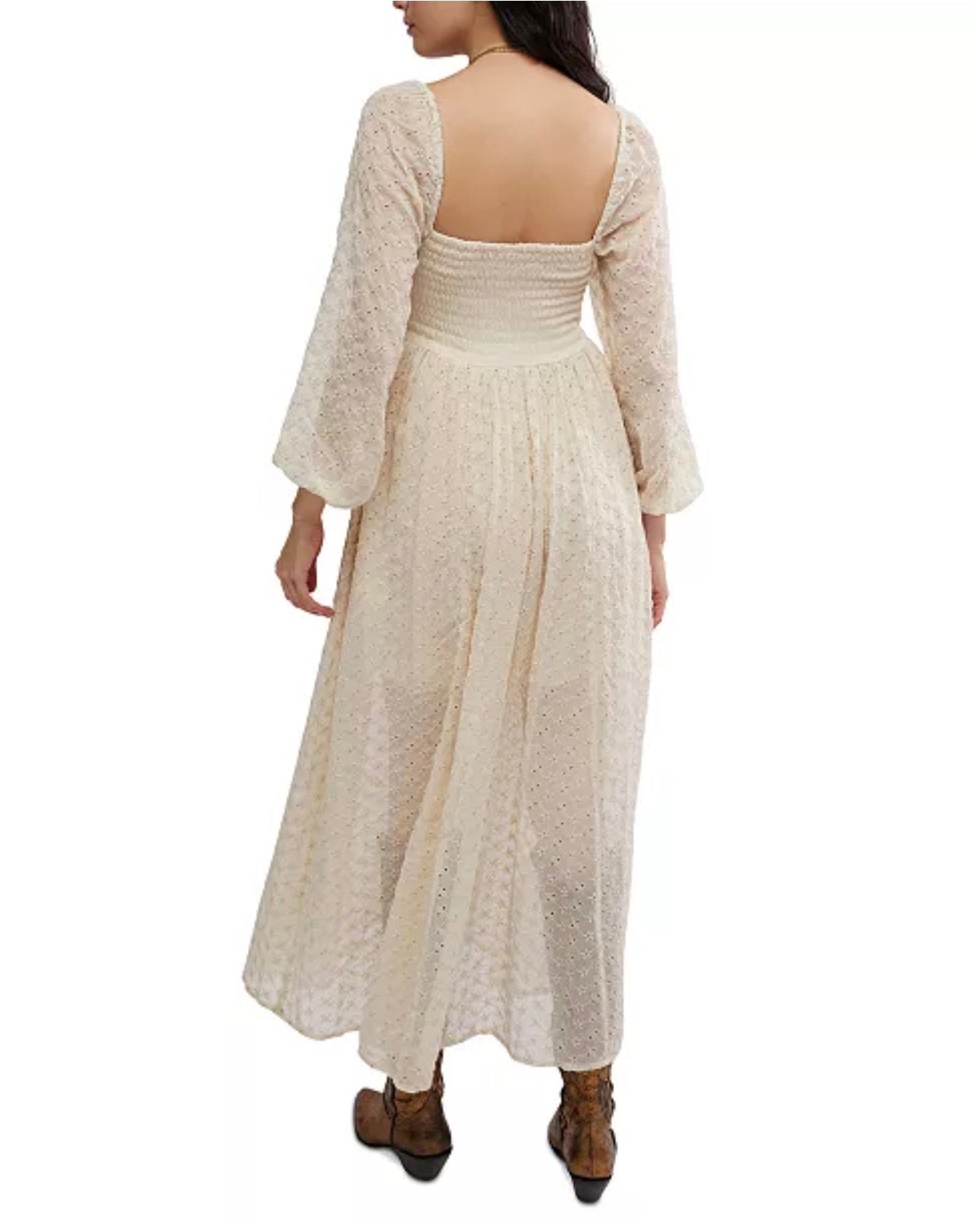 Free People Malina Embroidered Eyelet Maxi Dress