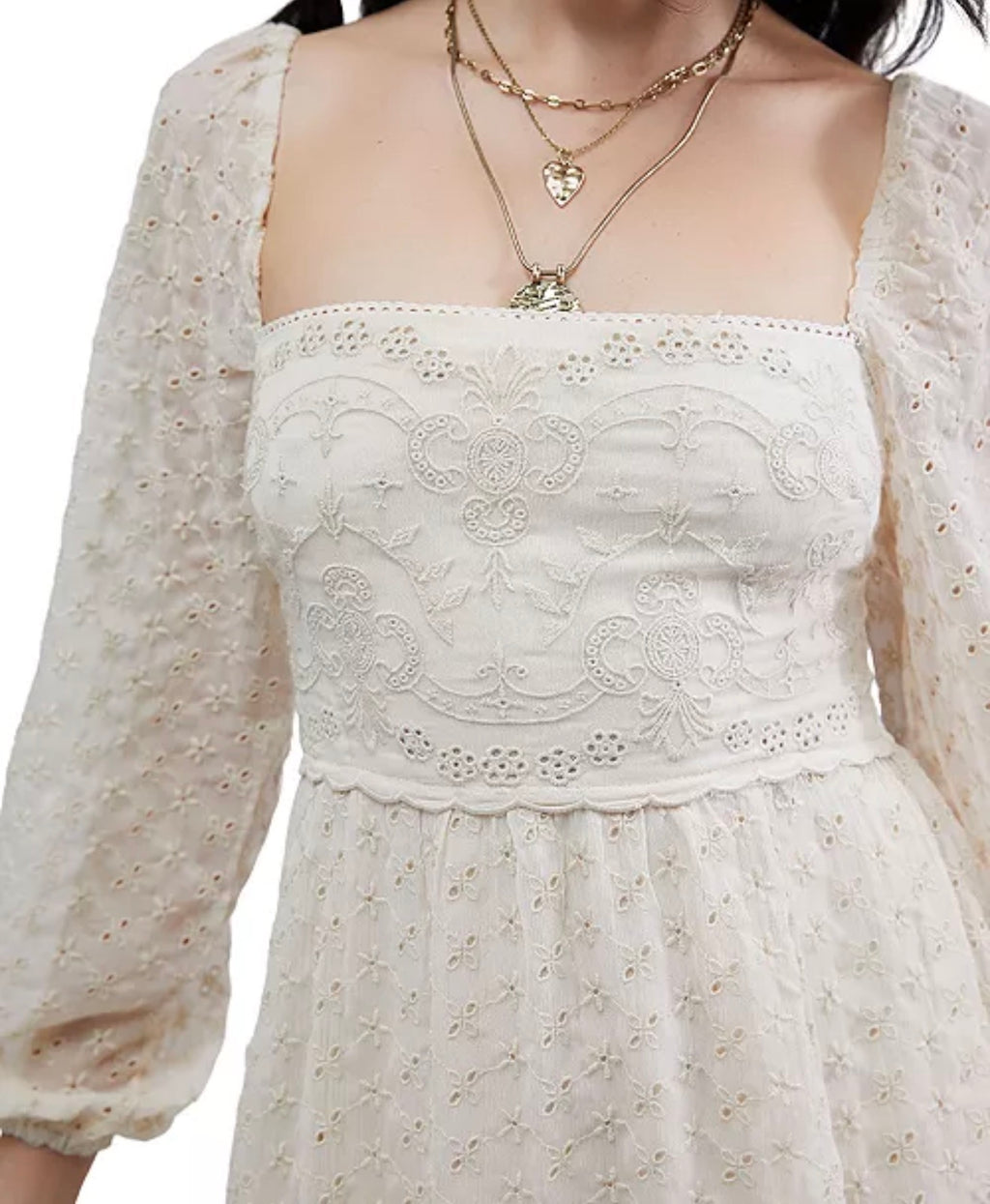 Free People Malina Embroidered Eyelet Maxi Dress
