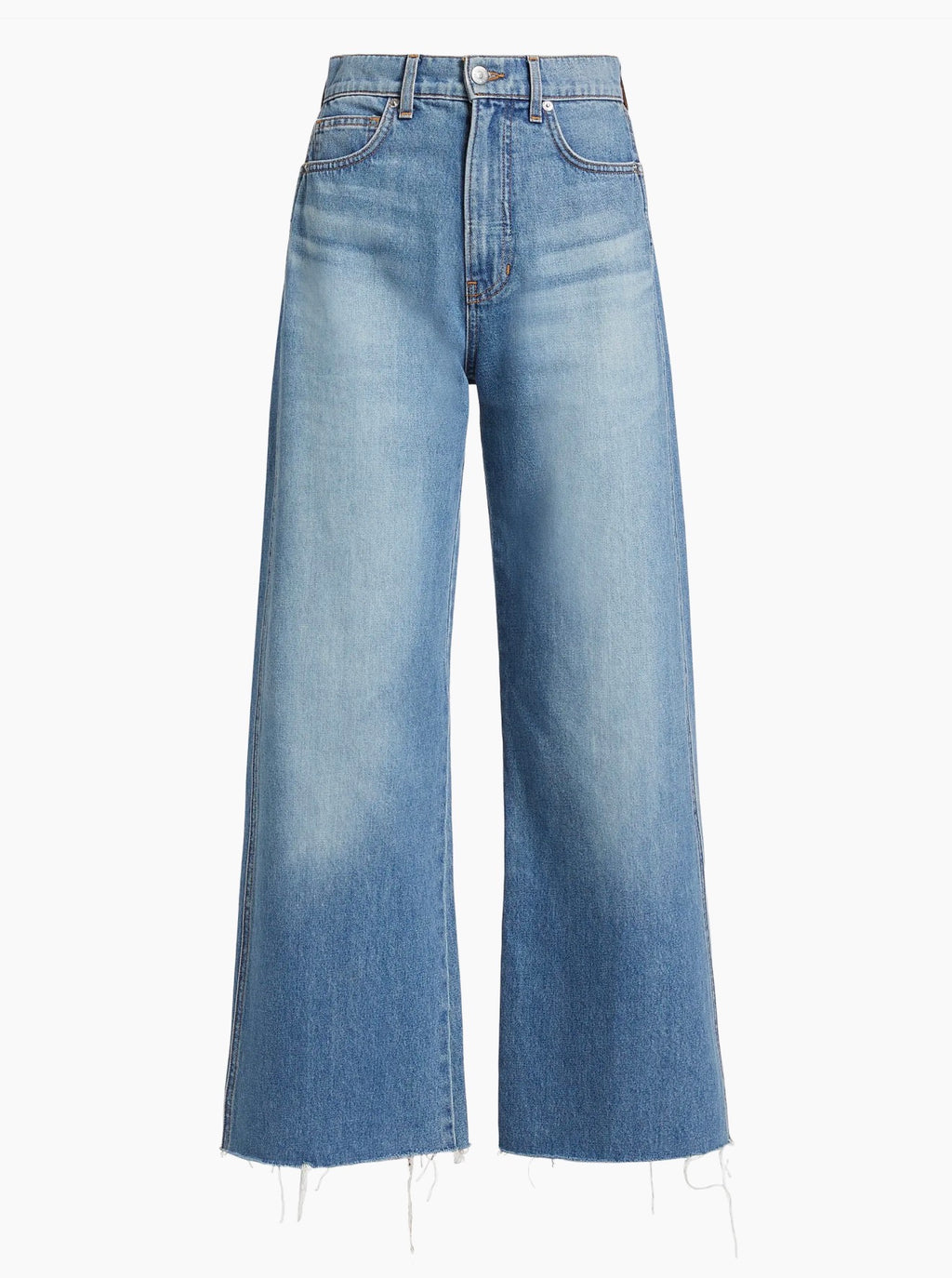 Veronica Beard Taylor High-Rise Wide Crop Jeans