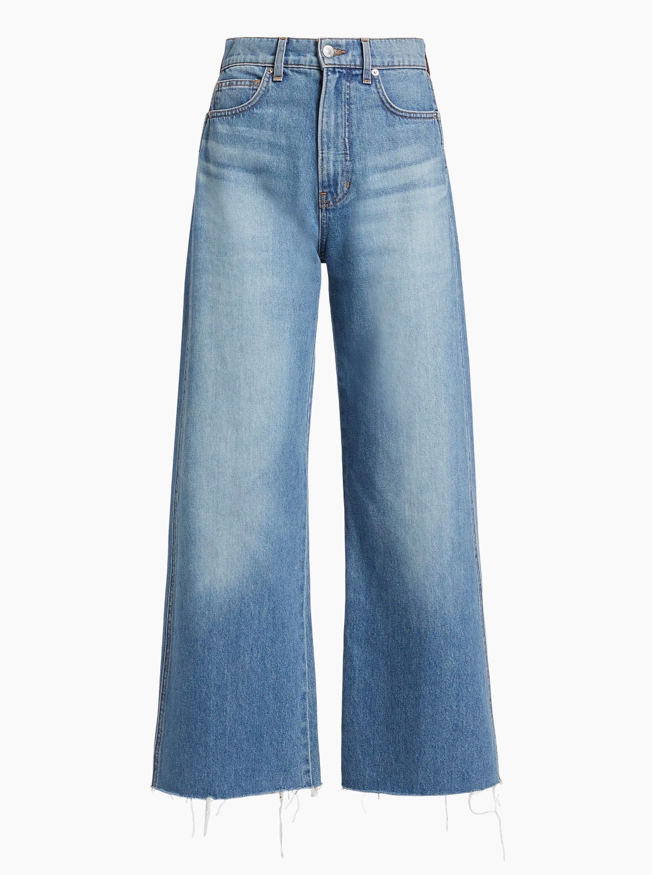 Veronica Beard Taylor High-Rise Wide Crop Jeans