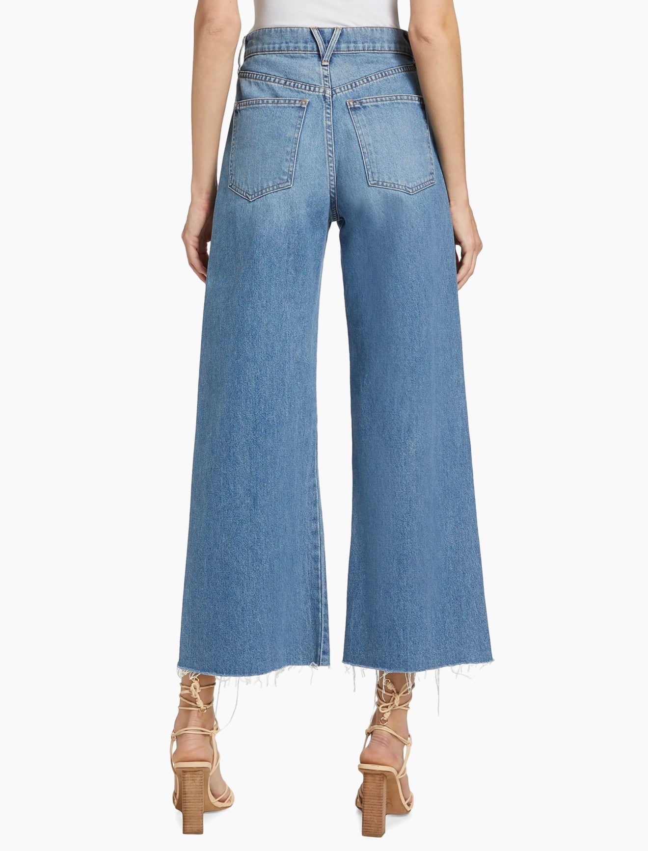 Veronica Beard Taylor High-Rise Wide Crop Jeans