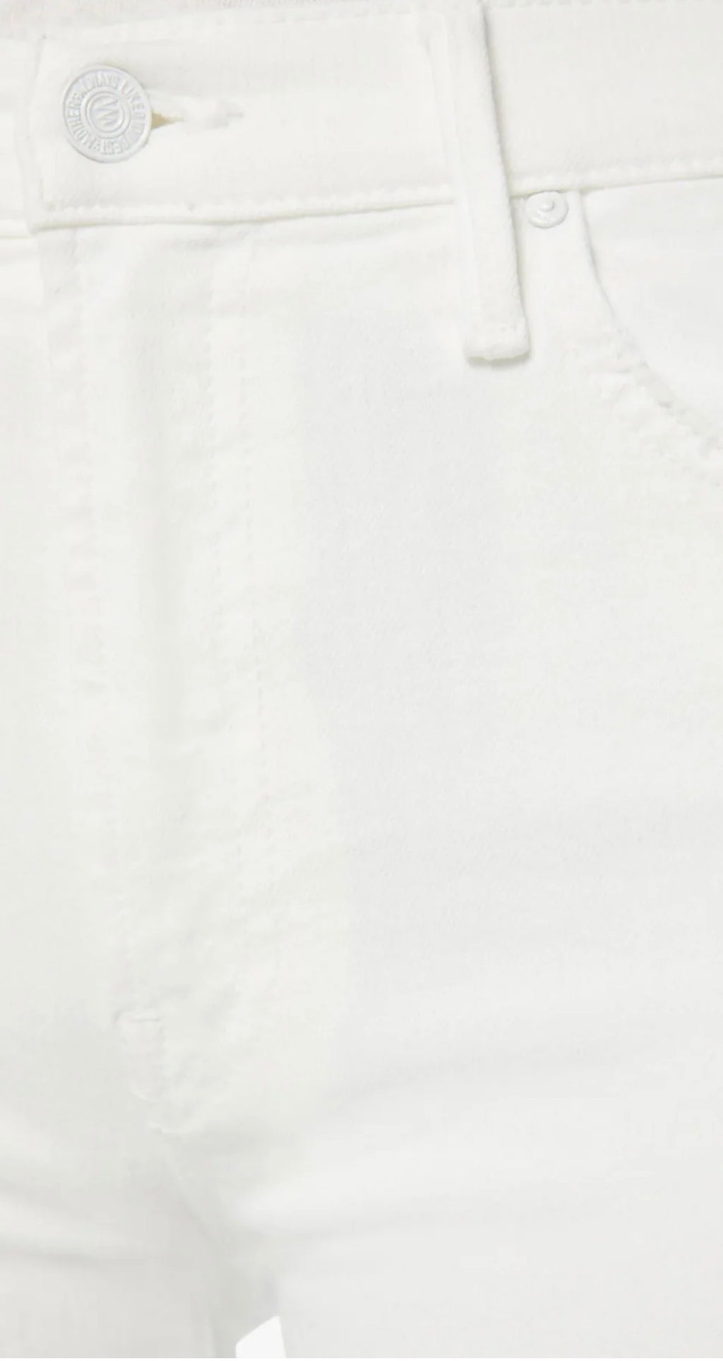 MOTHER INSIDER CROP STEP FRAY WHITE