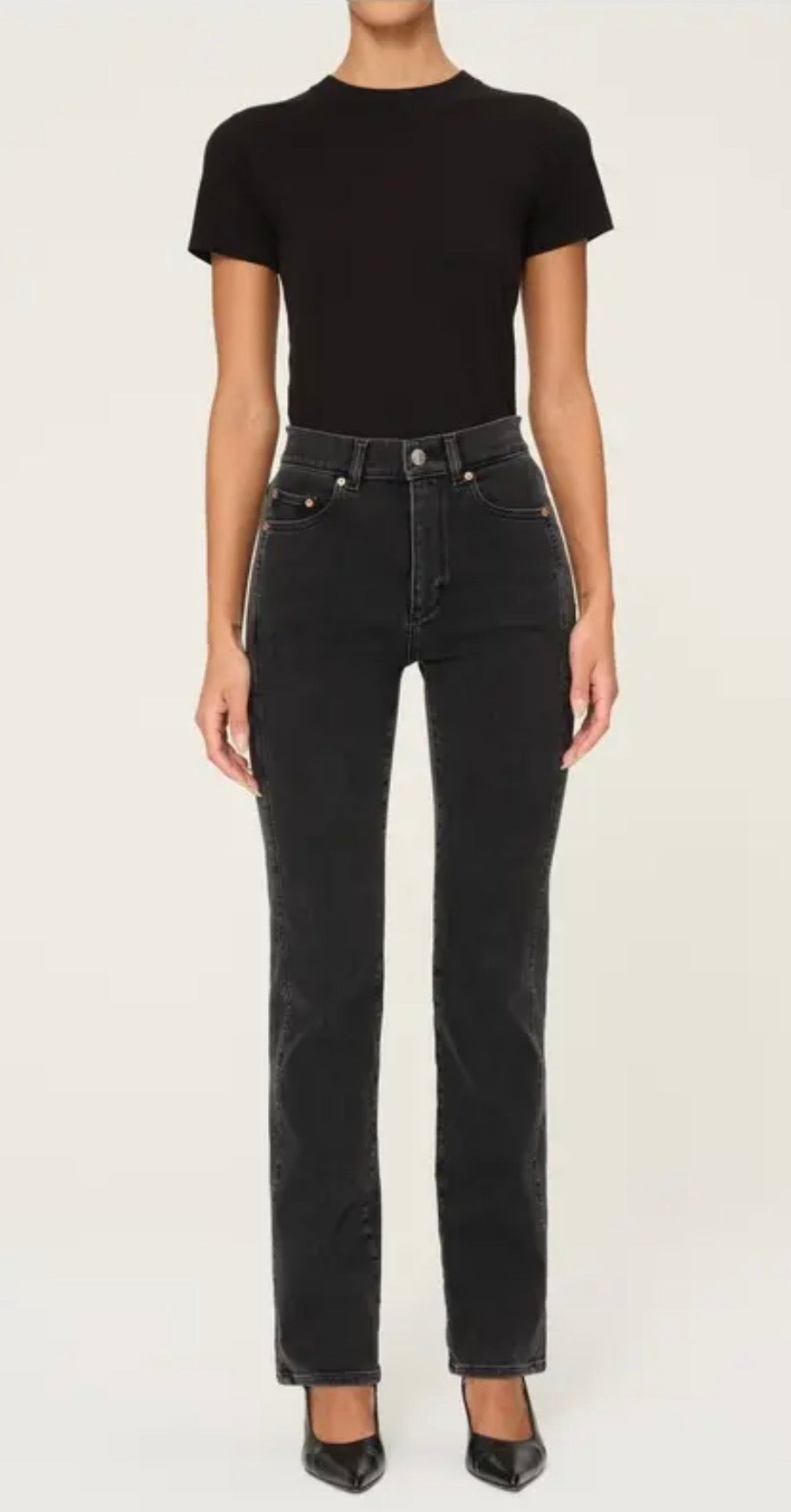 DL1961 Patti Straight High Rise Jeans | Eclipse Paneled