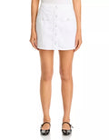 L'AGENCE Kris Button Front Mini Skirt