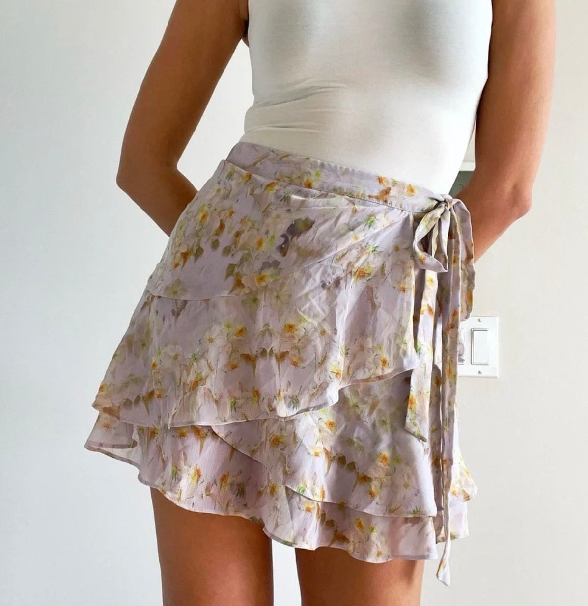 All Saints | Lilac floral "Kasa Momo"