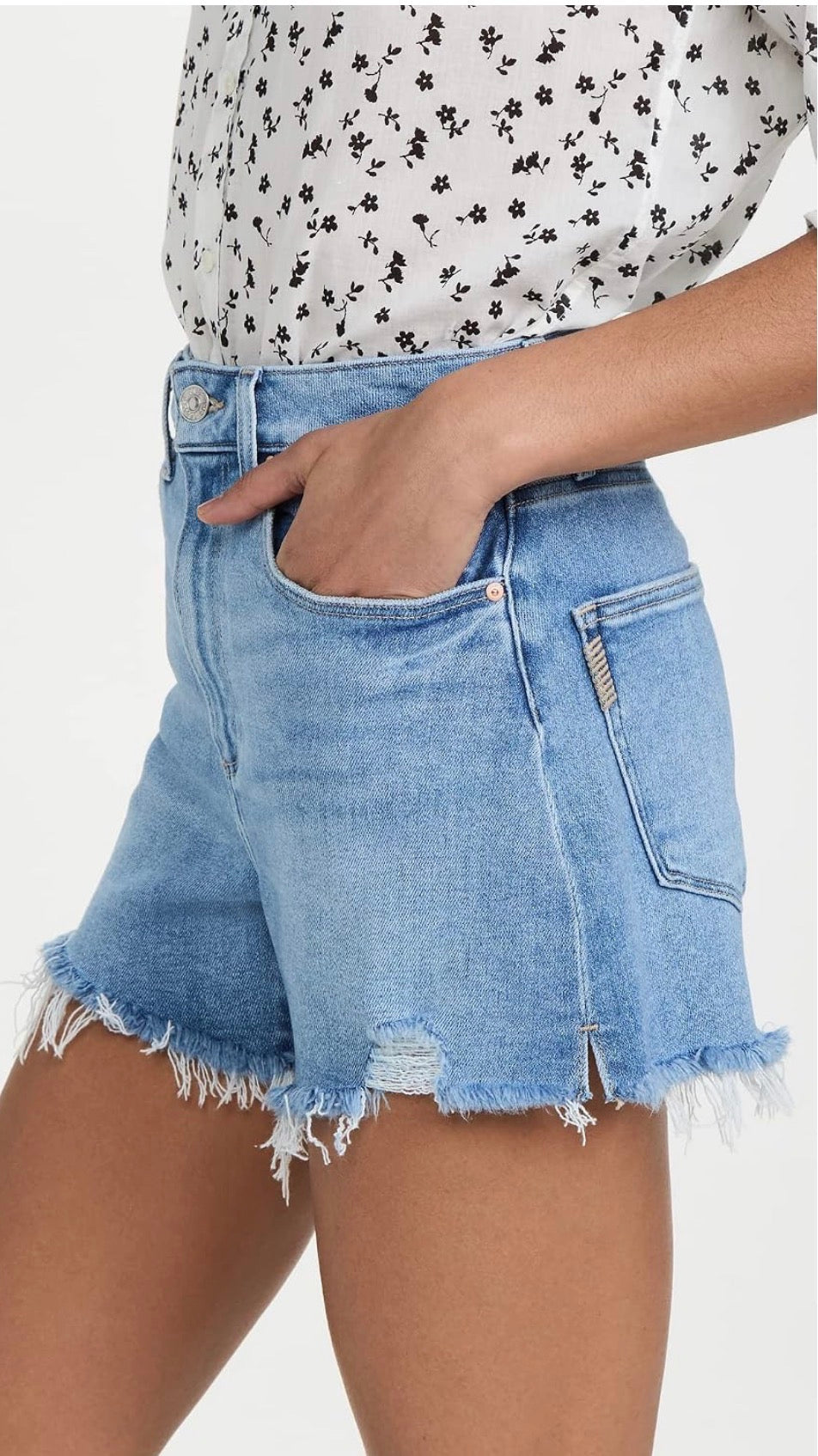 PAIGE Women's Flaunt Denim Allure Shorts