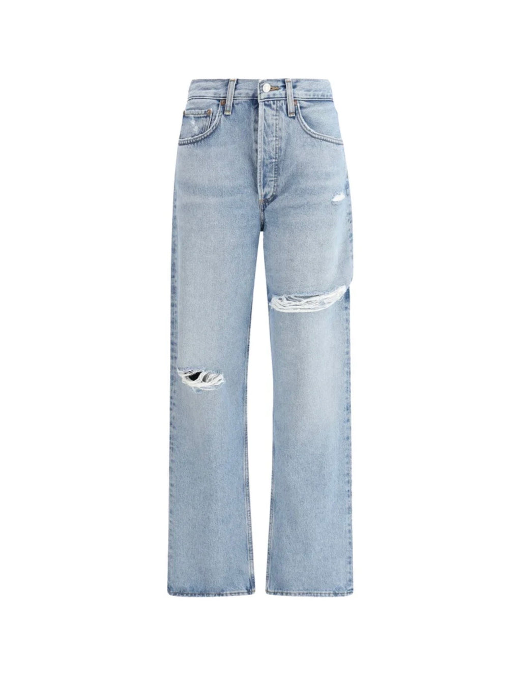 AGOLDE Distressed Straight-Leg Jeans