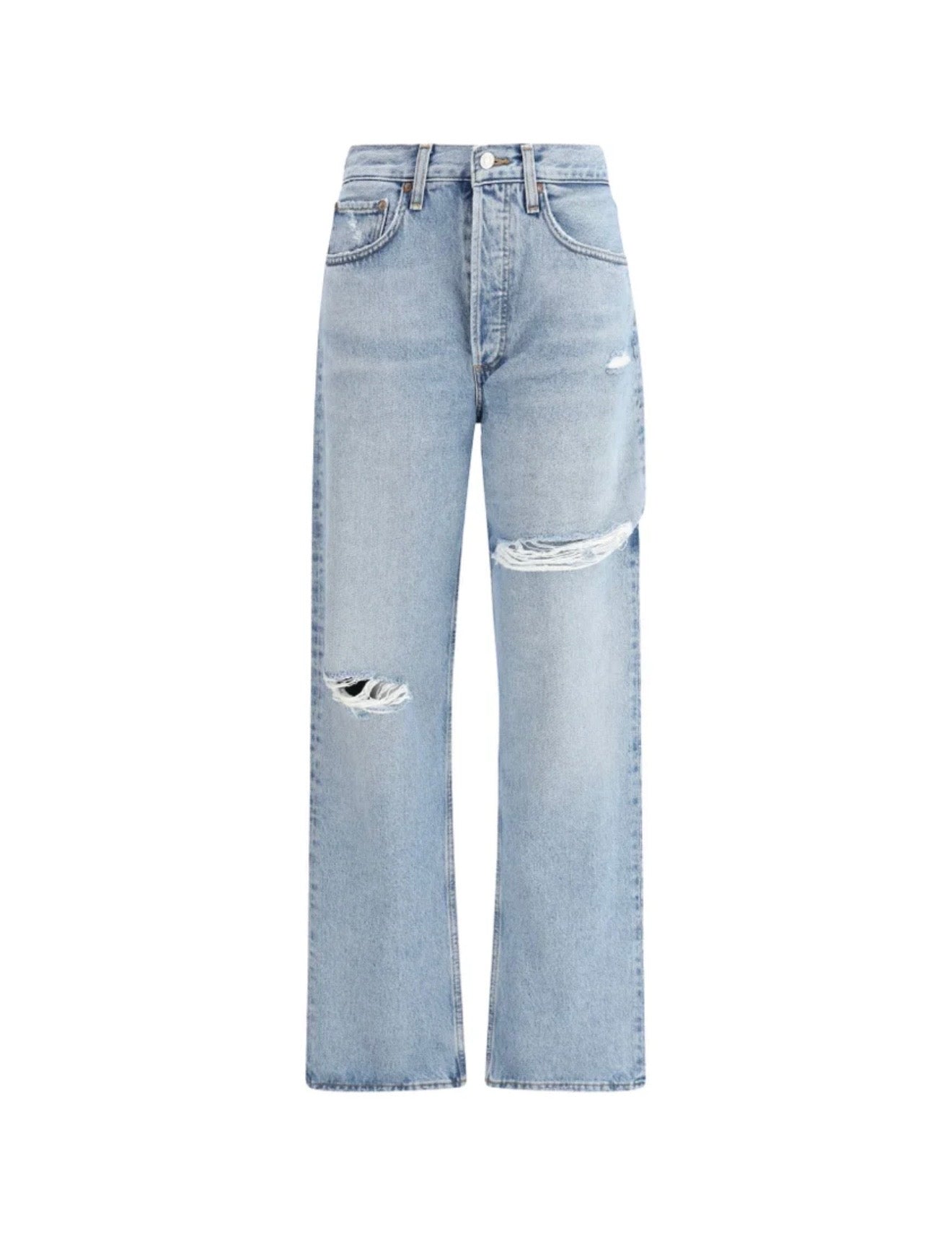 AGOLDE Distressed Straight-Leg Jeans