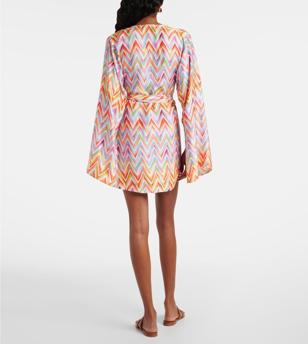 MISSONI Zigzag Belted Minidress