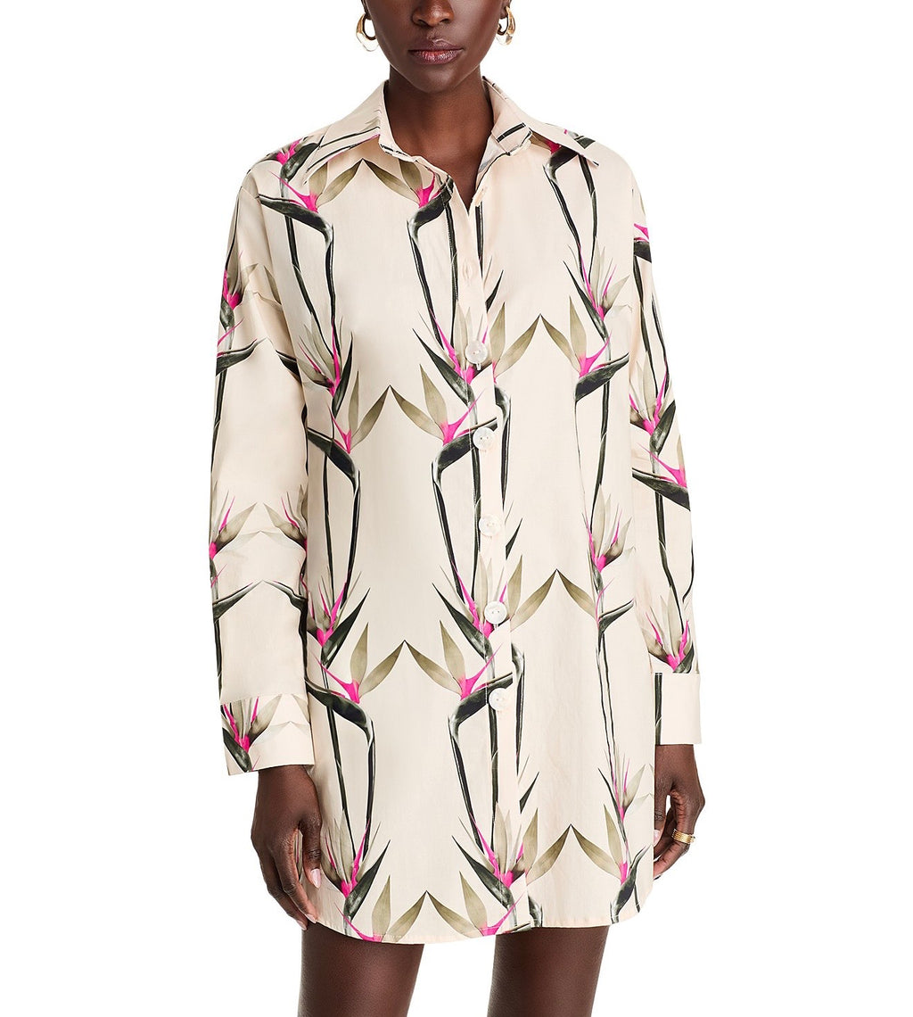 THE LULO PROJECT Birds of Paradise Shirt Dress