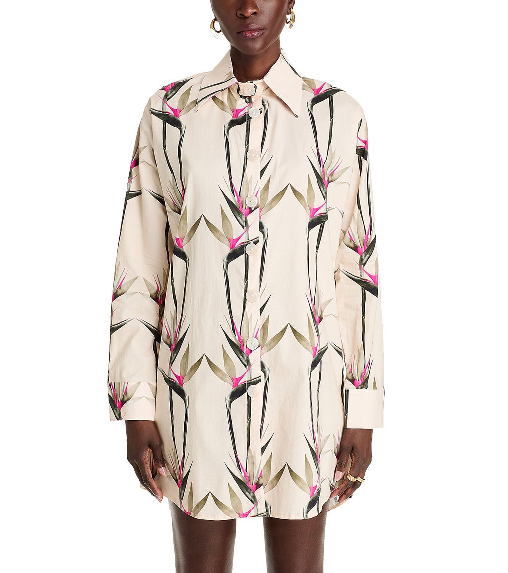 THE LULO PROJECT Birds of Paradise Shirt Dress