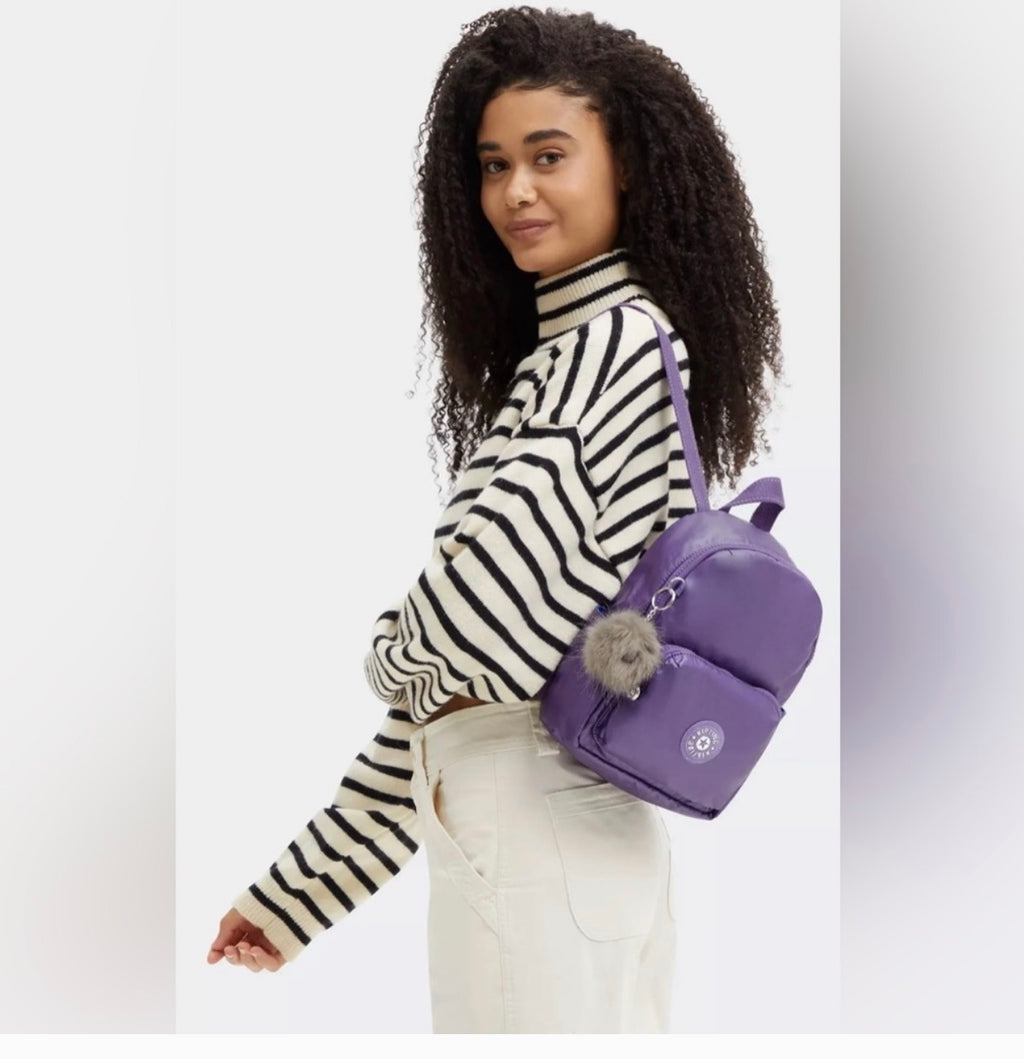 Kipling Zinna Mini Backpack Metallic Mauve